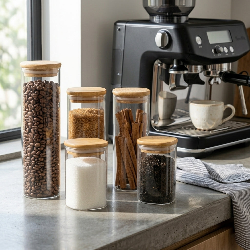 Square Jar (8 oz unit) Bamboo Lid