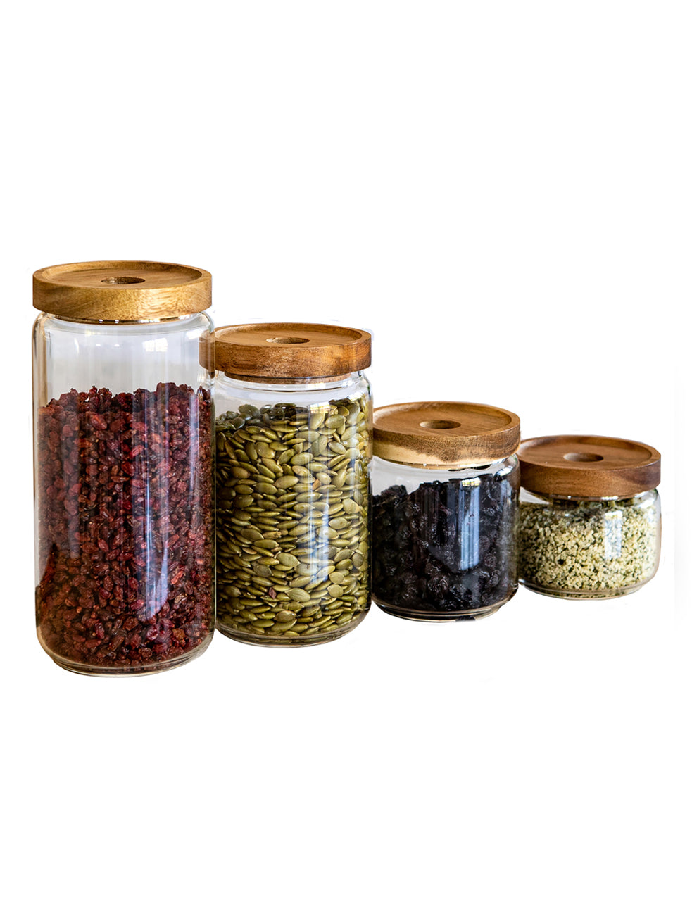 Round Jar (32 oz unit) Vianna Acacia Lid