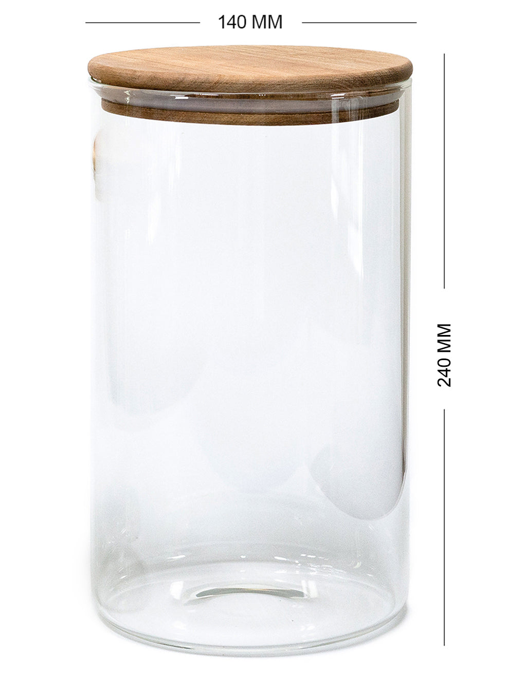 Bundle of 3 Acacia Lid Jars (50, 90, 120 oz)