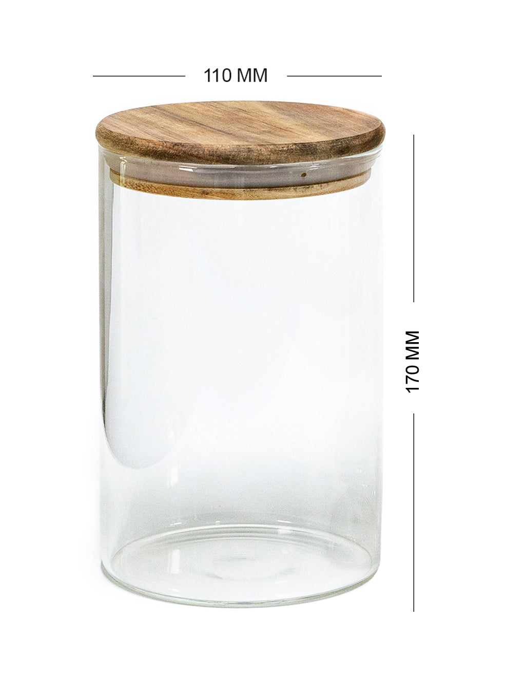 Bundle of 3 Acacia Lid Jars (50, 90, 120 oz)