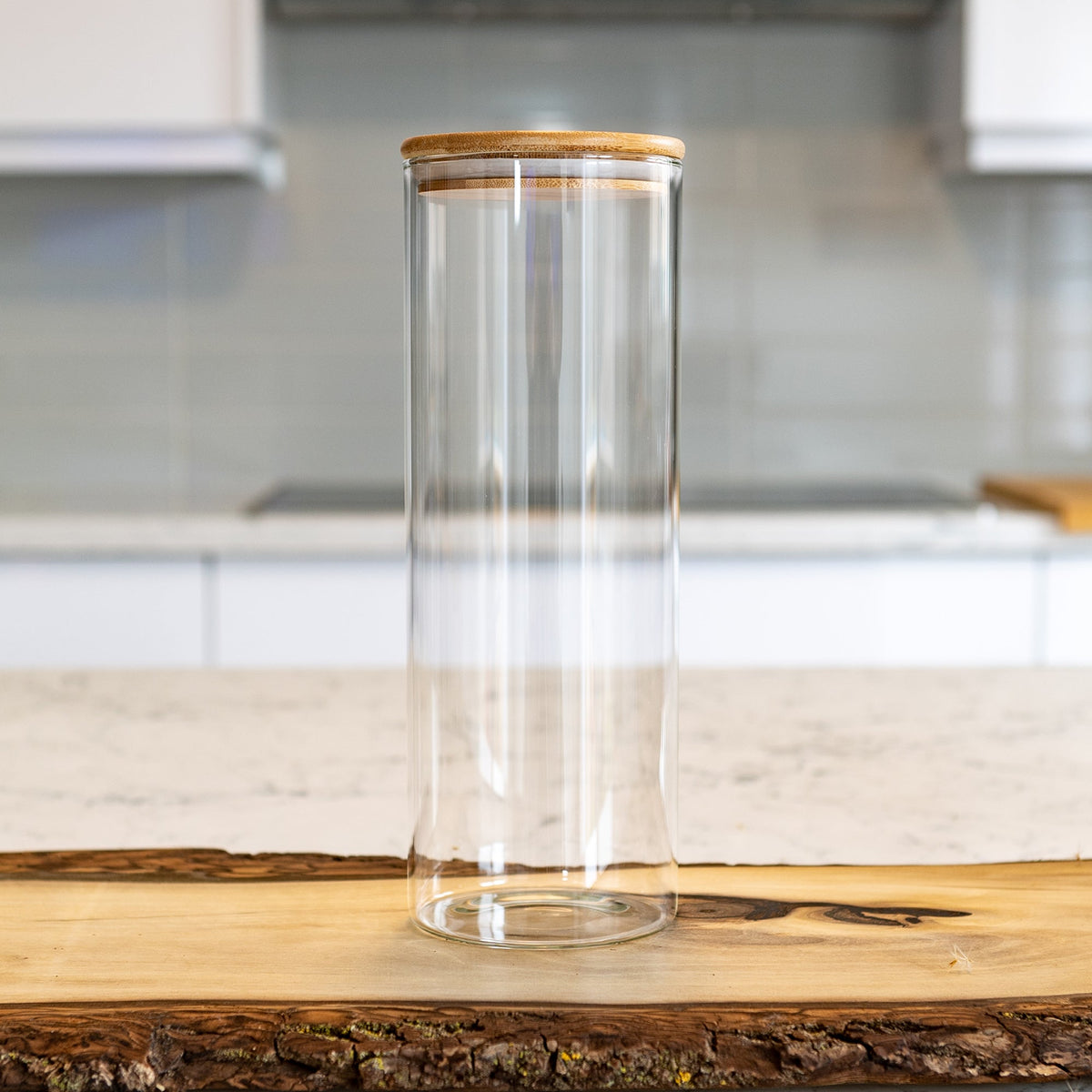 Round Jar (100 oz unit) Bamboo Lid