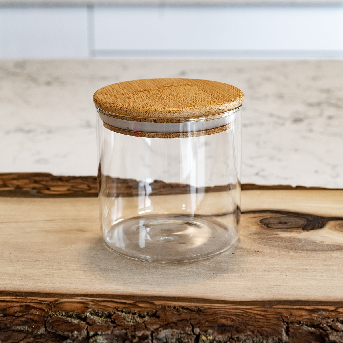 Round Jar (27 oz unit) Bamboo Lid