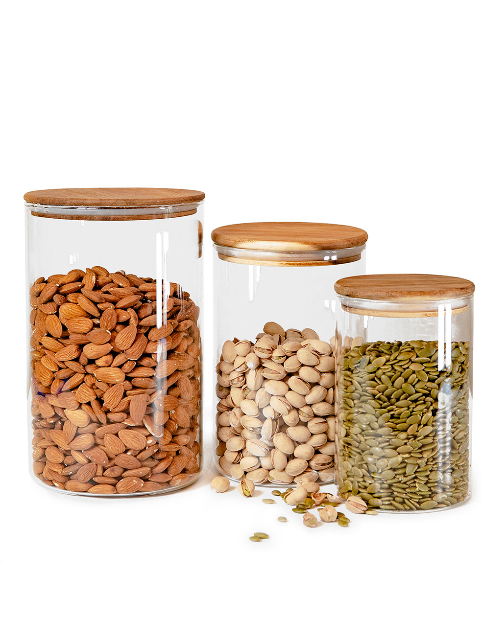 Round Jar (120 oz unit) Acacia Lid