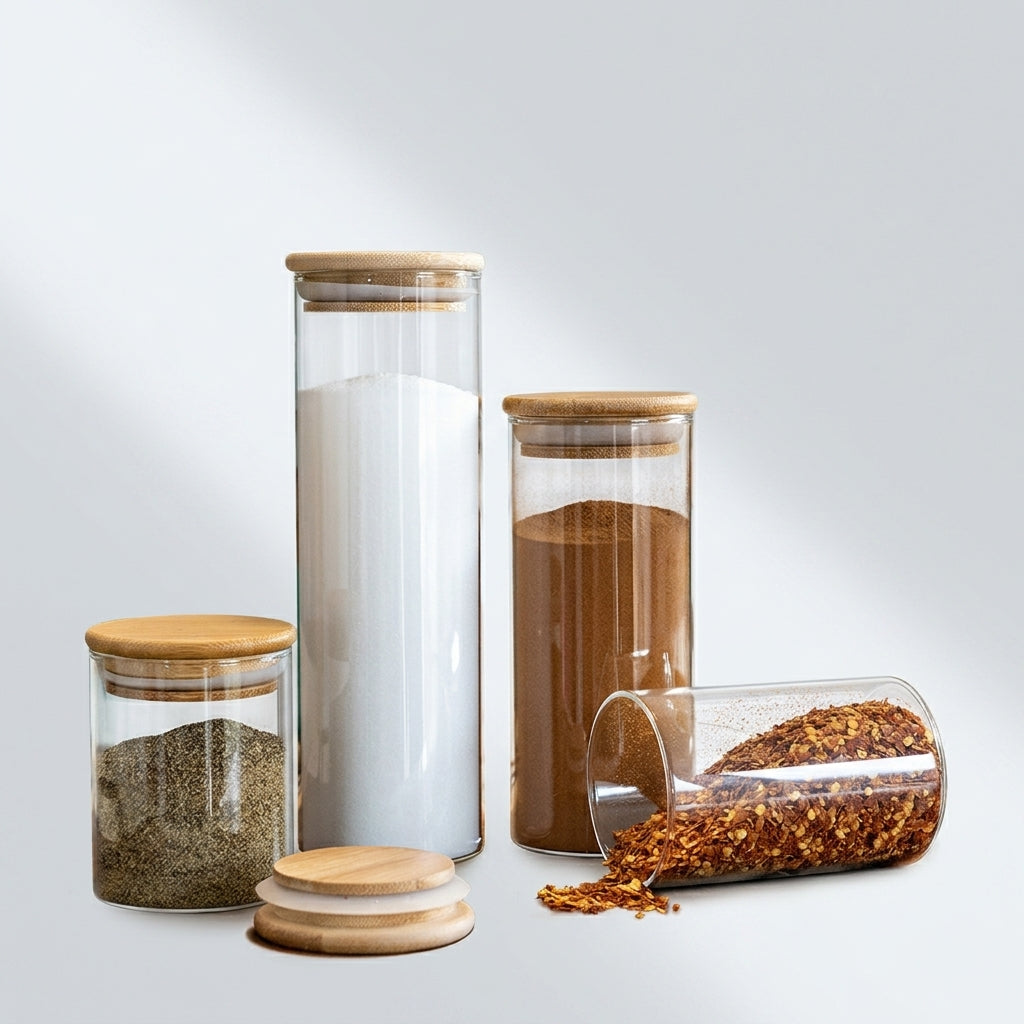 Round Jar (12 oz unit) Bamboo Lid