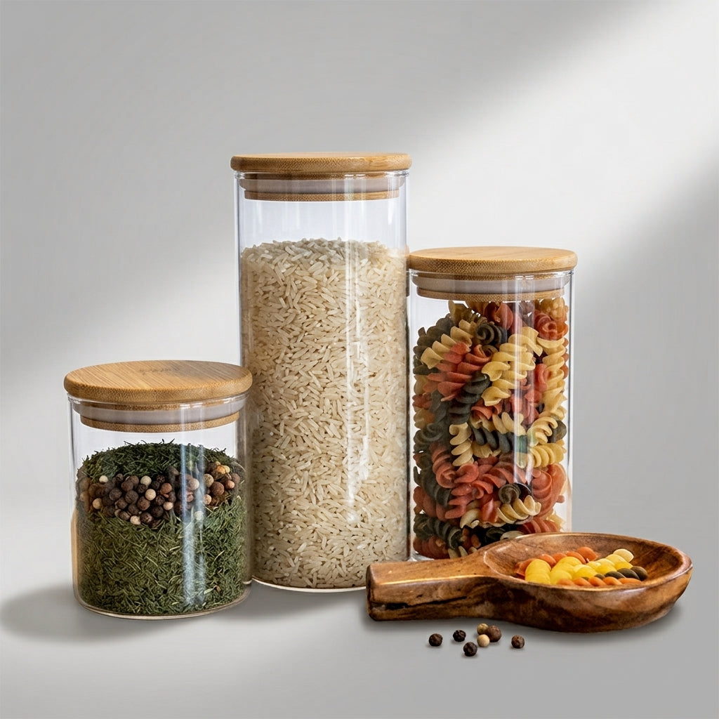 Round Jar (17 oz unit) Bamboo Lid