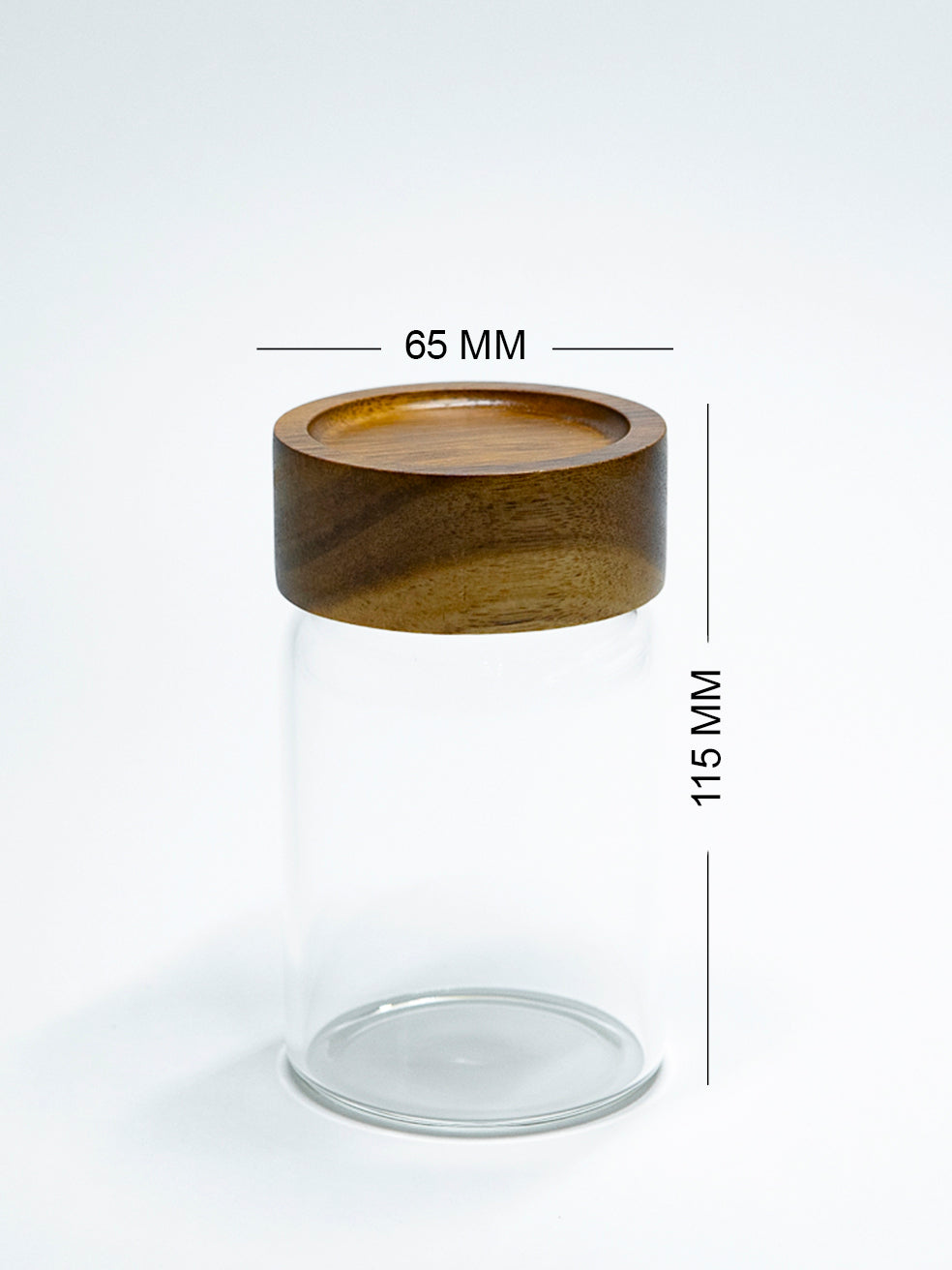 Round Jar (7 oz unit) Acacia Screw Lid