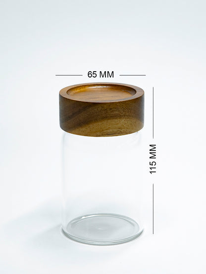 Round Jar (7 oz unit) Acacia Screw Lid