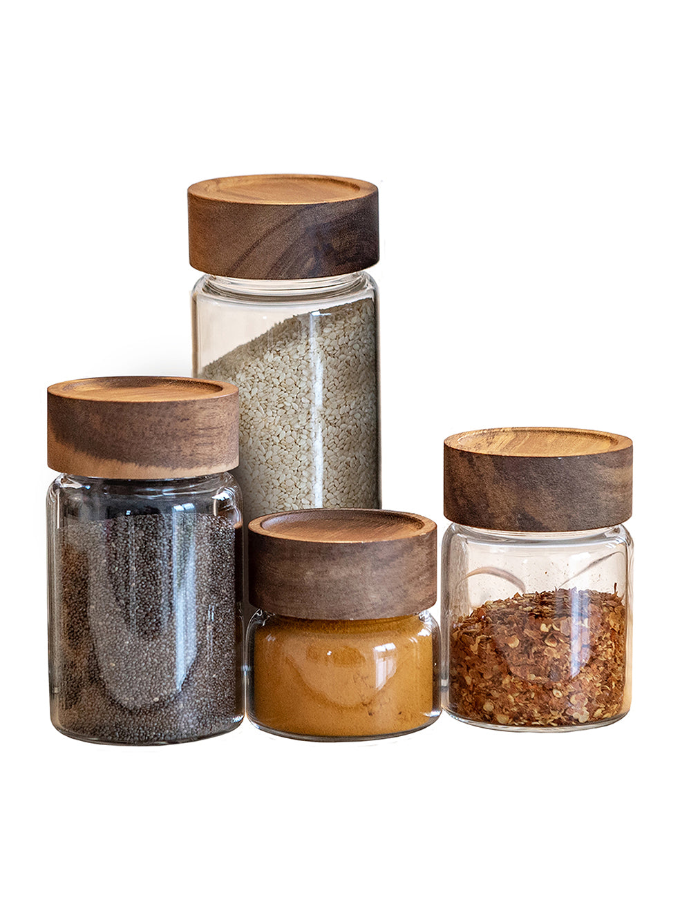 Round Jar (3 oz unit) Acacia Screw Lid