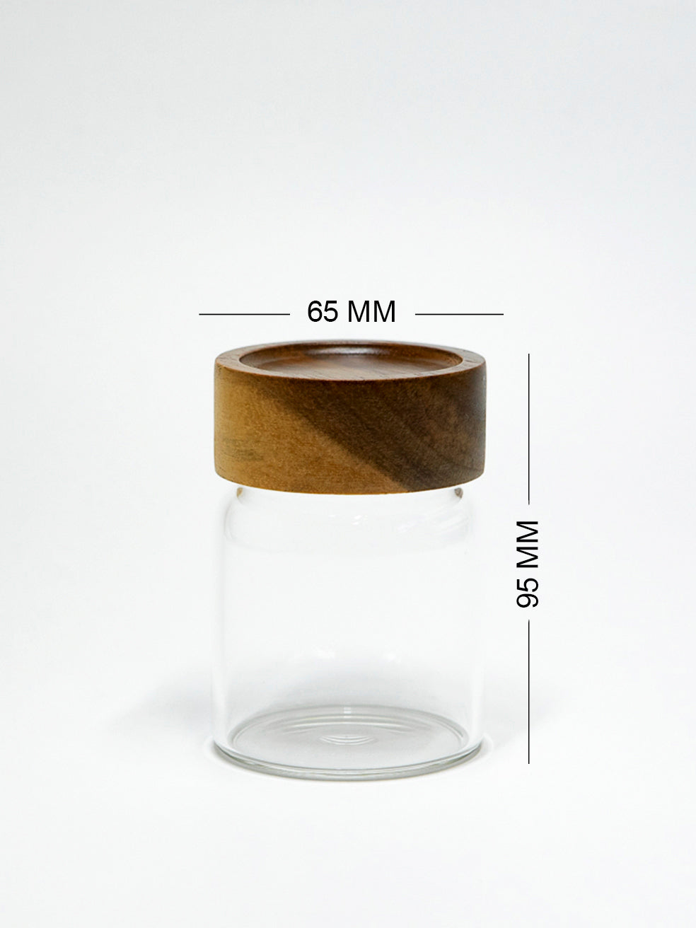 Round Jar (5 oz unit) Acacia Screw Lid