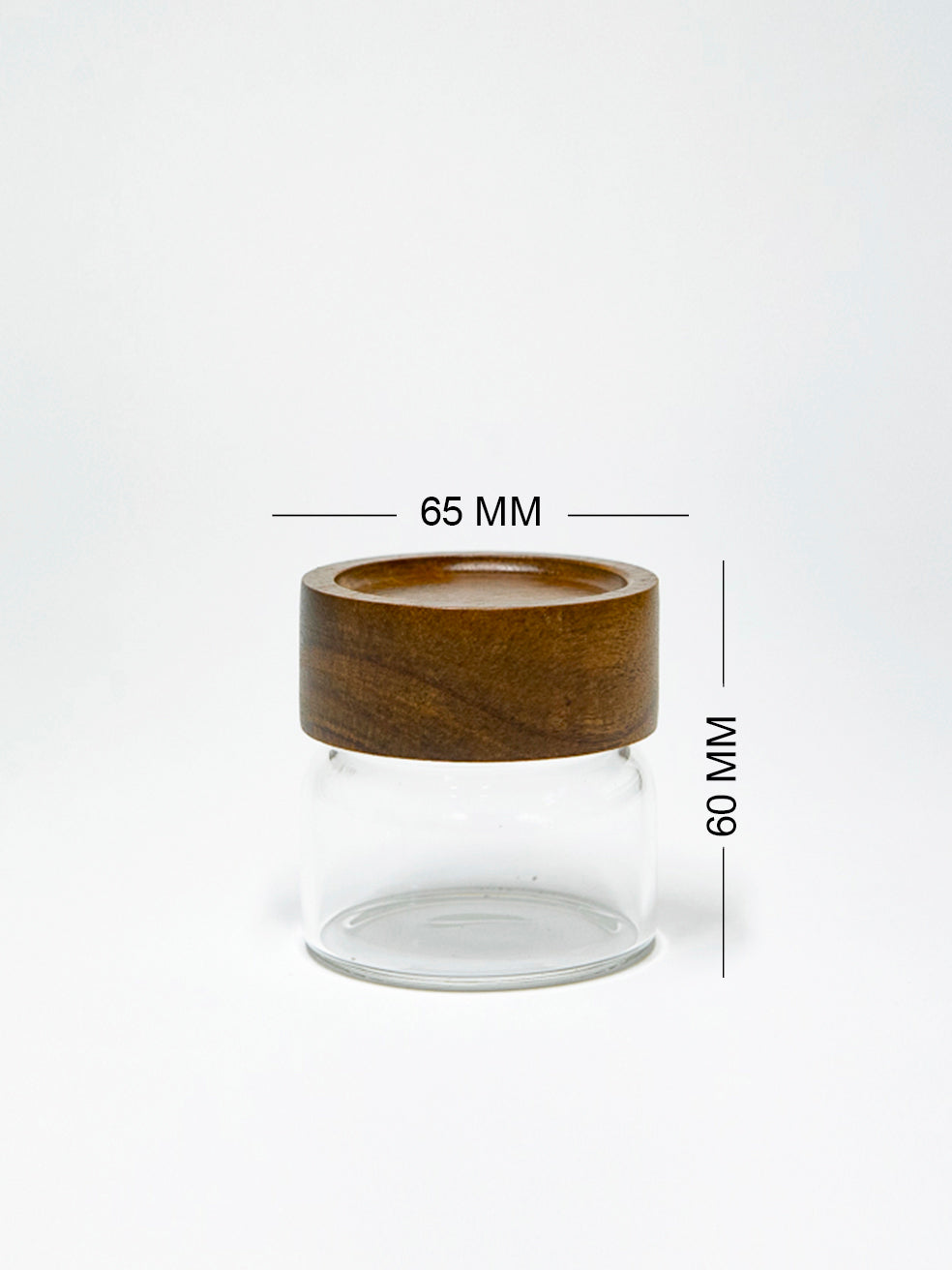 Round Jar (3 oz unit) Acacia Screw Lid