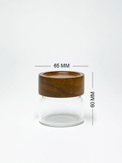 Round Jar (3 oz unit) Acacia Screw Lid