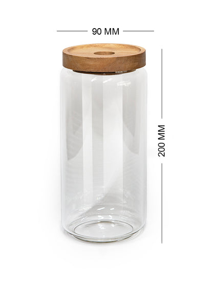 Round Jar (32 oz unit) Vianna Acacia Lid