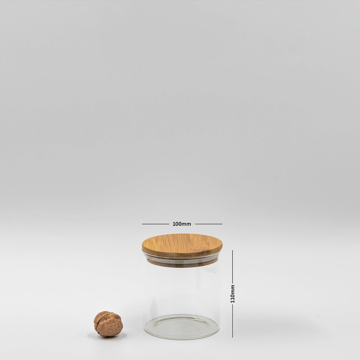 Round Jar (27 oz unit) Bamboo Lid