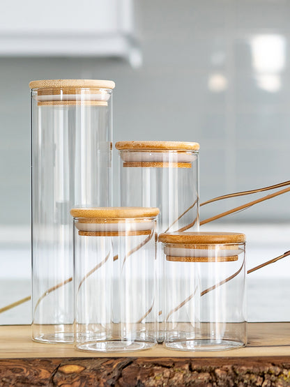 Round Jar (12 oz unit) Bamboo Lid