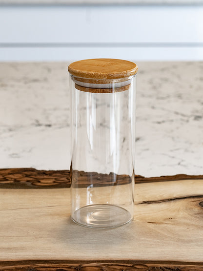 Round Jar (12 oz unit) Bamboo Lid
