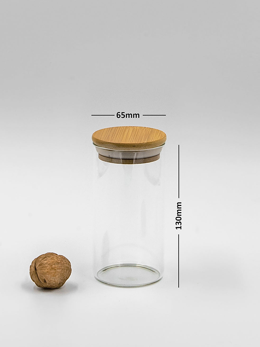 Round Jar (12 oz unit) Bamboo Lid