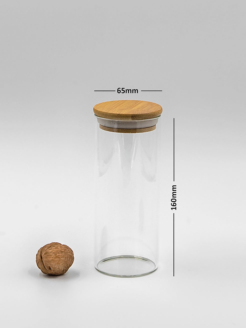 Round Jar (15 oz unit) Bamboo Lid