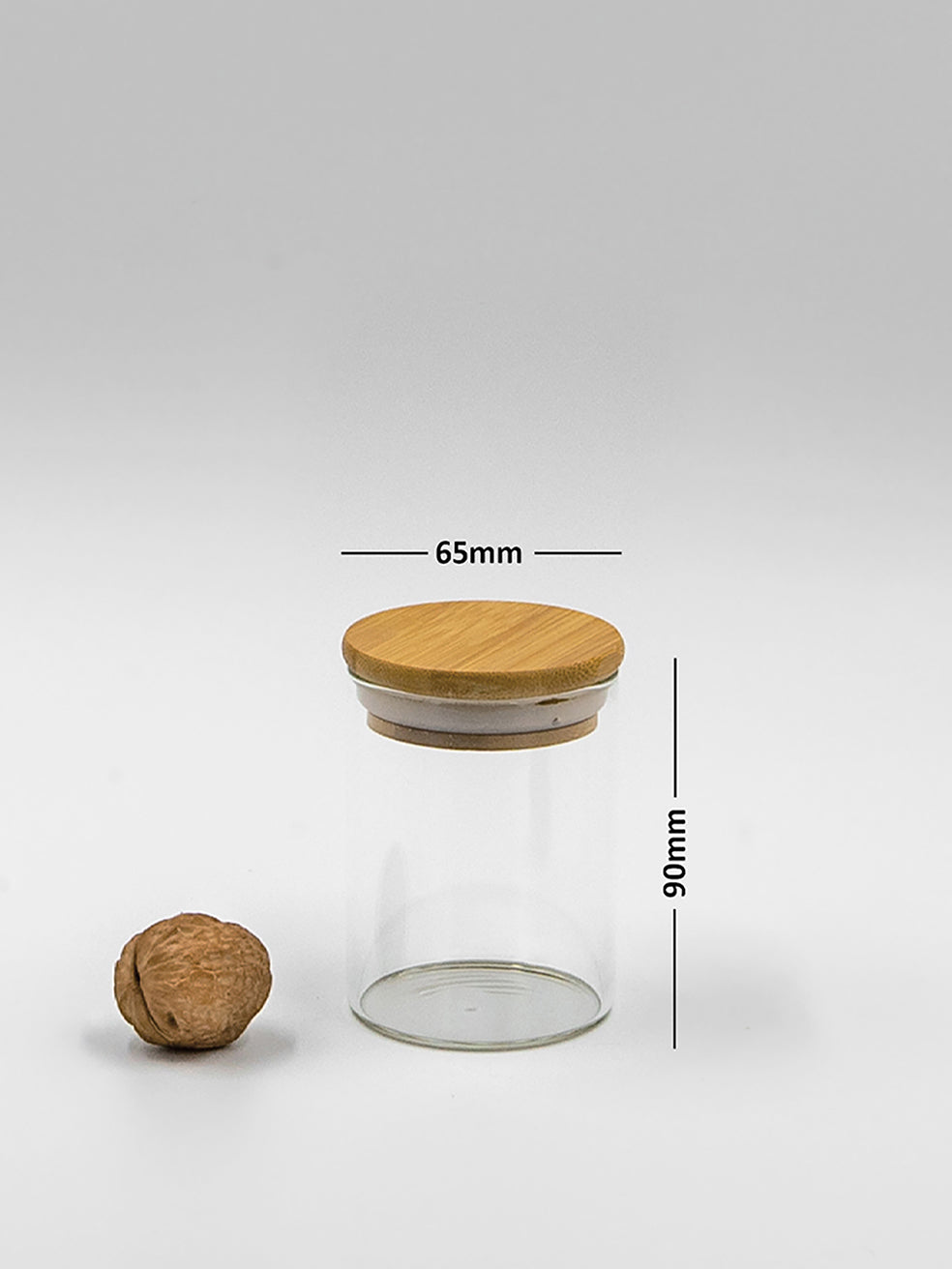 Bundle of Round Jars (8.5 oz, 10 oz, 12 oz, 15 oz)Bamboo lid