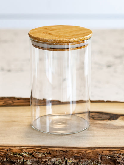 Round Jar (27 oz unit) Bamboo Lid