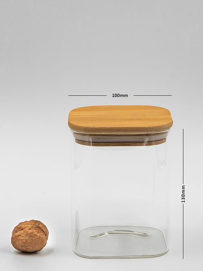 Square Jar (29 oz unit) Bamboo lid