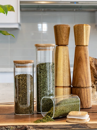 Square Jar (8 oz unit) Bamboo Lid