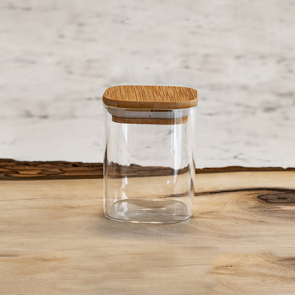 Square Jar (6 oz unit) Bamboo Lid