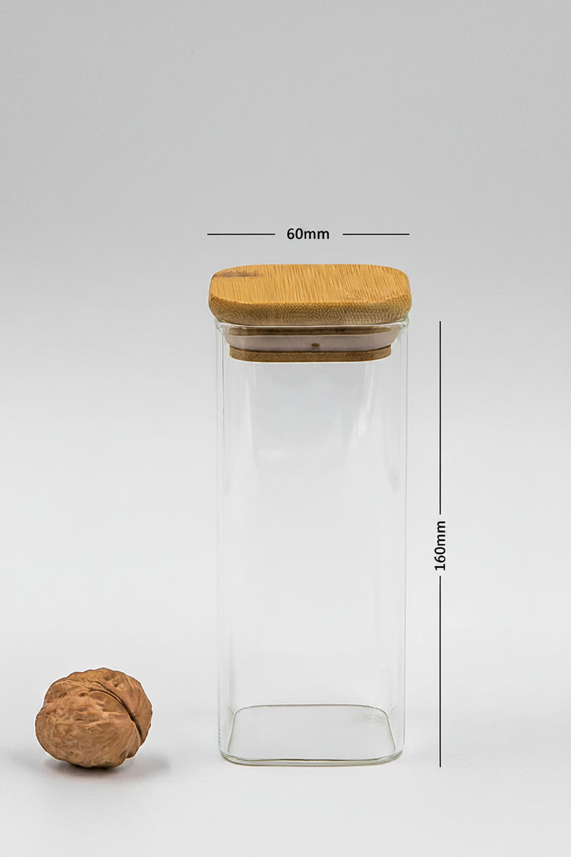 Square Jar (11 oz unit) Bamboo Lid