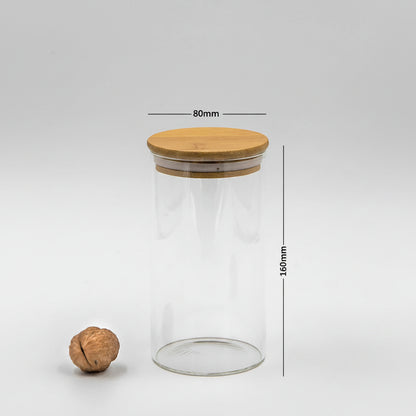 Round Jar (27 oz unit) Bamboo Lid